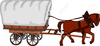 Horse And Covered Wagon Clipart Image