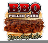 Pulled Pork Sandwich Clipart Image