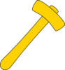 Hammer Yellow Clip Art