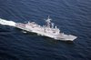 N Aerial View Of The U.s. Navy Guided Missile Frigate Uss Rueben James (ffg 57). Image