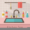 Clipart Dishes In Sink Image