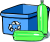 Recycling Bin And Bottles Clip Art