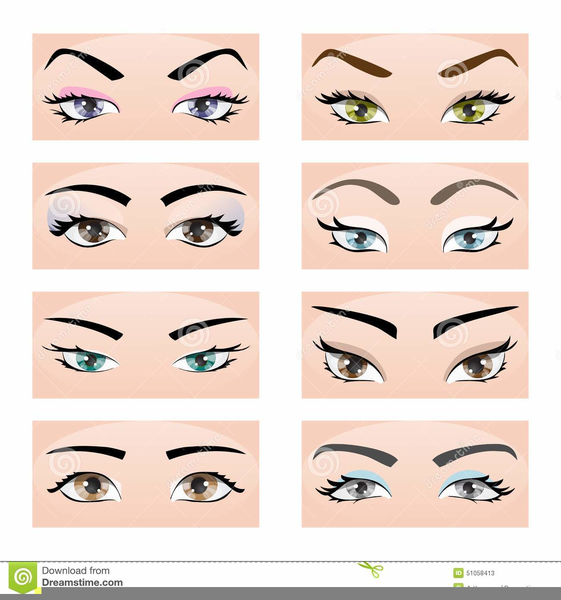 clipart on eye shapes