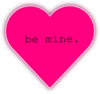 Be Mine Pink Heart Clip Art