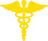 Gold Caduceus Clip Art