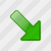 Icon Arrow Right Down Green 1 Image