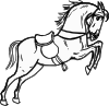 Jumping Horse Outline Clip Art