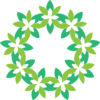 Freeform Green Wreath Clip Art