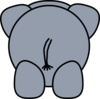 Elephant Rear Clip Clip Art