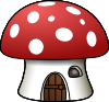 Mushroom House Clip Art