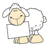 Blue Sheep Clipart Image