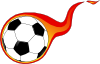 Flaming Soccer Ball Clip Art