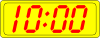 Digital Clock 10:00 Clip Art