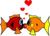 Kissing Fish Clip Art