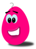 Hot Pink Comic Egg Clip Art