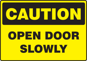 Caution Open Door Slowly Clip Art at Clker.com - vector clip art online ...