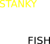 Stanky Fish Blcak & Yellow Clip Art
