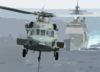 An Mh-60s Nighthawk Delivers A Palette Of Cargo To The Flight Deck Aboard Uss Enterprise (cvn 65). Clip Art