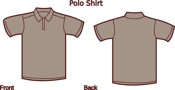 Gray Polo Shirt Front And Back Clip Art at Clker.com - vector clip art