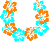 Hibiscus Flowers Lei Clip Art