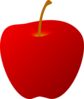 Red Apple Without Leaf Clip Art
