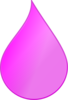 Pink Glossy Rain Drop Clip Art