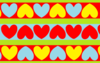 Strippy Hearts Clip Art