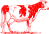 Red Cow Outline Clip Art