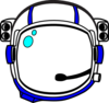 Blue Astronaut Helmet Clip Art