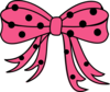 Polka Dots Bow Black Hot Pink Clip Art