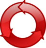 Red Cycle Icon Clip Art