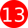 Red, Rounded, Square With Number 7 Clip Art at Clker.com - vector clip ...
