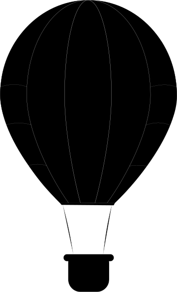 Black Hot Air Balloon Clip Art at Clker.com - vector clip art online,  royalty free & public domain