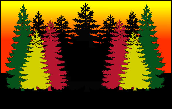 Pine Forest Sunset 2 Clip Art at Clker.com - vector clip art online ...