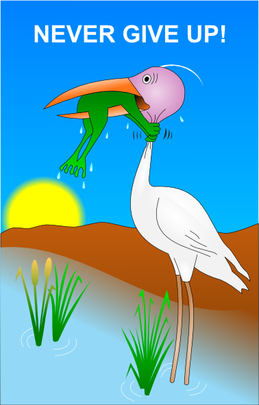 Bird With Frog Clip Art at Clker.com - vector clip art online, royalty ...