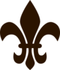 Fleur De Lis Darkbrown Clip Art