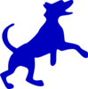 Blue Dog Dancing Clip Art