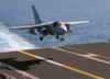 An S-3b Viking Prepares To Land Aboard The Aircraft Carrier Uss John F. Kennedy (cv 67). Clip Art