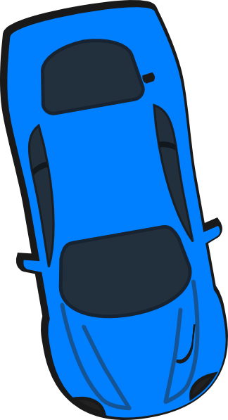 Blue Car - Top View - 280 Clip Art at Clker.com - vector clip art ...