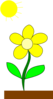 Flower In Sun Clip Art