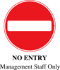 No Entry Management Only Clip Art