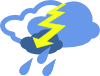 Severe Thunder Storms Weather Symbol Clip Art