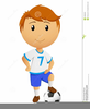 Boy Playing Football Clipart Image