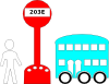 Bus Station Cartoon Clip Art