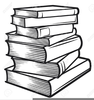 Stack Of Books Clipart Black And White Image