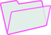 Empty Pink Folde Icon Clip Art