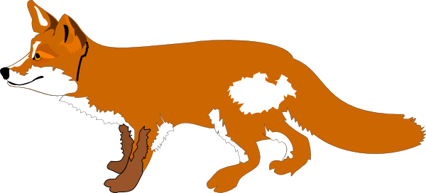 Orange Fox Side View Clip Art at Clker.com - vector clip art online ...