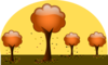 Trees With Leaves Falling Clip Art