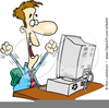 Free Frustrated Computer User Clipart Image
