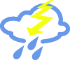 Thunder Storms Weather Symbol Clip Art